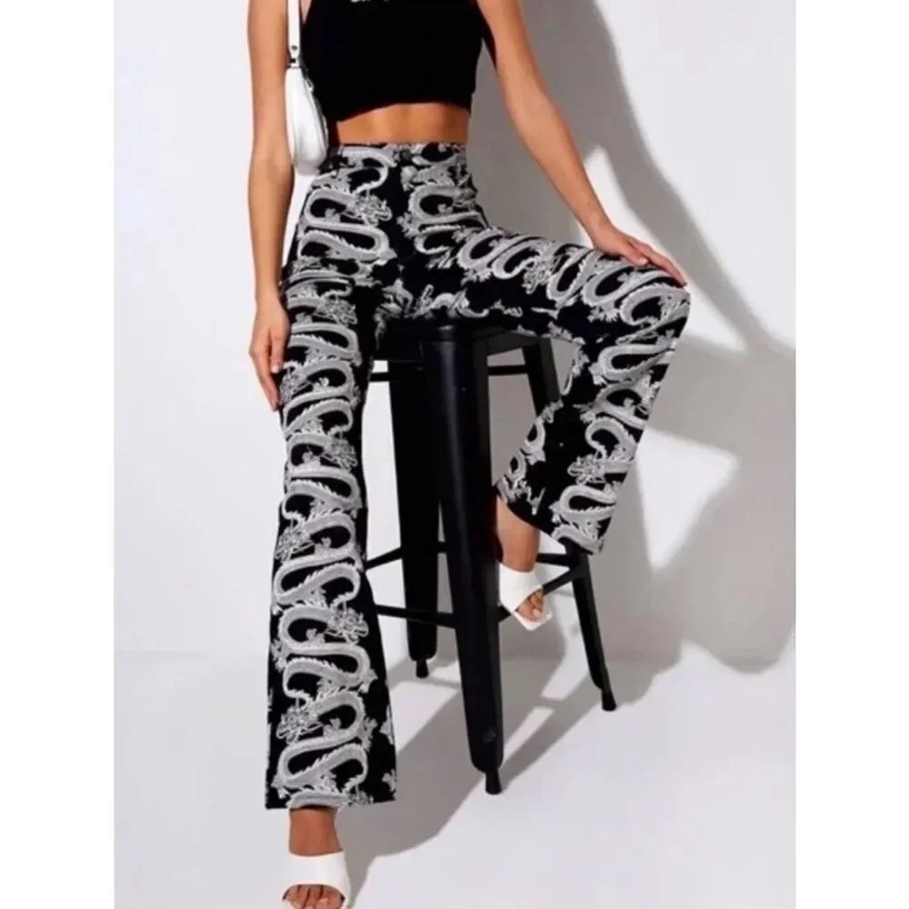 Motel Flare Dragon Pants Black Size XS